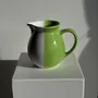 Carafes - 90s white and green ceramic carafe H17 D11 - OFFICE OBJETS
