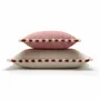 Coussins - Couple Bicolor Happy Cushion in White and Brick Velvet - LO DECOR