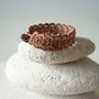 Jewelry - WIRE AND PEARL BRACELET, HAND-CROCHETED, BARK MODEL - KARAWAN AUTHENTIC