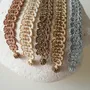Jewelry - WIRE AND PEARL BRACELET, HAND-CROCHETED, BARK MODEL - KARAWAN AUTHENTIC