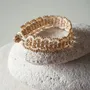 Jewelry - WIRE AND PEARL BRACELET, HAND-CROCHETED, BARK MODEL - KARAWAN AUTHENTIC