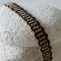 Jewelry - WIRE AND PEARL BRACELET, HAND-CROCHETED, BARK MODEL - KARAWAN AUTHENTIC