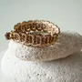 Jewelry - WIRE AND PEARL BRACELET, HAND-CROCHETED, BARK MODEL - KARAWAN AUTHENTIC