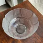 Platter and bowls - Very large vintage salad bowl with stylized flower petals pattern H14. - OFFICE OBJETS