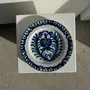 Formal plates - Artesania Alvarez Spanish terracotta plate with plant motif - OFFICE OBJETS