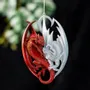 Other wall decoration - Fire and Ice Dragon Hanging Ornament by Anne Stokes - SOMETHING DIFFERENT WHOLESALE