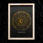 Decorative objects - Black Astrology Wheel Framed Wall Art Print - SOMETHING DIFFERENT WHOLESALE