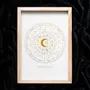Decorative objects - Off White Astrology Wheel Framed Wall Art Print - SOMETHING DIFFERENT WHOLESALE