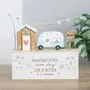 Ornaments - Wander Often Beach Hut Caravan Wooden Ornament - SOMETHING DIFFERENT WHOLESALE