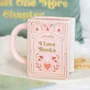 Tasses et mugs - Mug rose en forme de livre « J’aime les livres » - SOMETHING DIFFERENT WHOLESALE