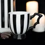 Mugs - Striped Bat Wing Teacup - SOMETHING DIFFERENT WHOLESALE