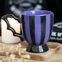 Mugs - Purple Striped Bat Wing Teacup - SOMETHING DIFFERENT WHOLESALE