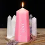 Candles - Love Crystal Candle with Rough Rose Quartz - SOMETHING DIFFERENT WHOLESALE