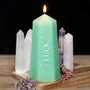 Candles - Luck Crystal Candle with Rough Green Aventurine - SOMETHING DIFFERENT WHOLESALE