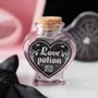 Ornaments - Love Potion Decorative Glass Heart Potion Bottle - SOMETHING DIFFERENT WHOLESALE