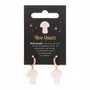 Bijoux - Boucles d'oreilles champignon en cristal de quartz rose - SOMETHING DIFFERENT WHOLESALE