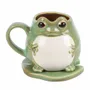 Mugs - Frog Shaped Mug and Lily Pad Saucer - SOMETHING DIFFERENT WHOLESALE