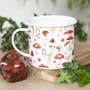 Tasses et mugs - Mug en émail à motif champignons - SOMETHING DIFFERENT WHOLESALE