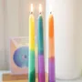 Candles - Set of 3 Dipped Aura Energy Taper Candles - SOMETHING DIFFERENT WHOLESALE