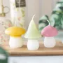 Candles - Set of 3 Pastel Mushroom Candles - SOMETHING DIFFERENT WHOLESALE