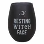 Glass - Resting Witch Face Stemless Wine Glass - SOMETHING DIFFERENT WHOLESALE
