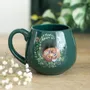 Mugs - Green Sleeping Fox Rounded Mug - SOMETHING DIFFERENT WHOLESALE