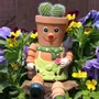 Flower pots - Terracotta Pot Man Planter - SOMETHING DIFFERENT WHOLESALE