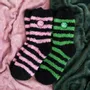 Decorative objects - Set of 2 Good Witch and Bad Witch Fluffy Socks - SOMETHING DIFFERENT WHOLESALE