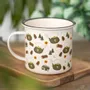Mugs - Camping Print Enamel Mug - SOMETHING DIFFERENT WHOLESALE