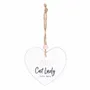 Panels - Crazy Cat Lady Hanging Heart Sentiment Sign - SOMETHING DIFFERENT WHOLESALE