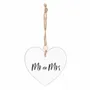 Panels - Mr and Mrs Hanging Heart Sentiment Sign - SOMETHING DIFFERENT WHOLESALE