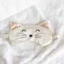 Cosmétiques - Masque pour les yeux en satin White Cat Face - SOMETHING DIFFERENT WHOLESALE