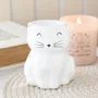 Scents - White Happy Cat Oil Burner - SOMETHING DIFFERENT WHOLESALE