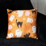 Cushions - Square Sweet and Spooky Ghost Print Cushion - SOMETHING DIFFERENT WHOLESALE