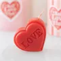 Candles - Red Love Heart Shaped Valentine's Day Candle - SOMETHING DIFFERENT WHOLESALE