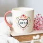 Mugs - Mum Folk Heart Mug - SOMETHING DIFFERENT WHOLESALE