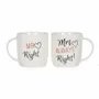 Mugs - Set of 2 Mr & Mrs Mugs - SOMETHING DIFFERENT WHOLESALE