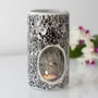 Scents - Pillar Gunmetal Grey Crackle Oil Burner and Wax Warmer - SOMETHING DIFFERENT WHOLESALE