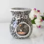 Scents - Small Gunmetal Grey Crackle Oil Burner and Wax Warmer - SOMETHING DIFFERENT WHOLESALE
