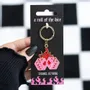 Decorative objects - Flaming Dice Keyring - SOMETHING DIFFERENT WHOLESALE