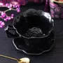 Sets de table - Tasse et soucoupe à thé Rose Noire - SOMETHING DIFFERENT WHOLESALE