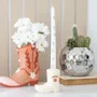 Candles - White Cowboy Boot Candle Holder with Taper Candle - SOMETHING DIFFERENT WHOLESALE