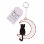 Objets de décoration - Chat assis sur un attrape-soleil en forme de croissant de lune - SOMETHING DIFFERENT WHOLESALE