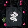 Bags and backpacks - Floral Snake Polycotton Tote Bag - SOMETHING DIFFERENT WHOLESALE
