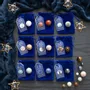 Objets de décoration - Ensemble de 9 sphères de pierres précieuses représentant le système solaire, dans un sachet - SOMETHING DIFFERENT WHOLESALE