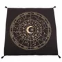 Table cloths - 72cm Black Astrology Wheel Altar Cloth - SOMETHING DIFFERENT WHOLESALE