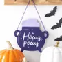 Panels - Hocus Pocus Cauldron Shaped Hanging Sign - SOMETHING DIFFERENT WHOLESALE