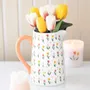 Vases - Tulip Print Ceramic Flower Jug - SOMETHING DIFFERENT WHOLESALE