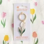 Decorative objects - White Tulip Keyring - SOMETHING DIFFERENT WHOLESALE