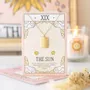 Jewelry - The Sun Vintage Tarot Necklace on Greeting Card - SOMETHING DIFFERENT WHOLESALE